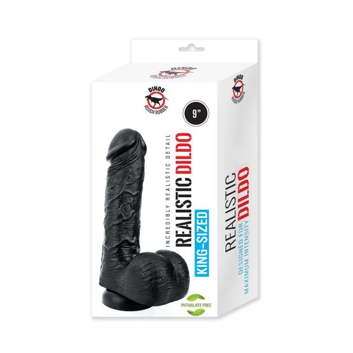 Dinoo Dildos | Dinoo - XL Dildo - Scream - 23 x 5.5 cm - Zwart