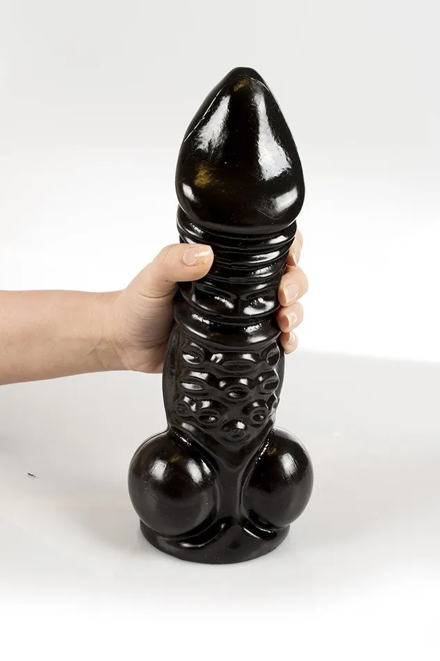 Dinoo Dildos | Dinoo - XXL Dildo Rinchenia - 30 x 7,6 cm - Zwart