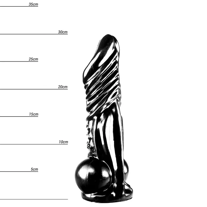 Dinoo Dildos | Dinoo - XXL Dildo Rinchenia - 30 x 7,6 cm - Zwart