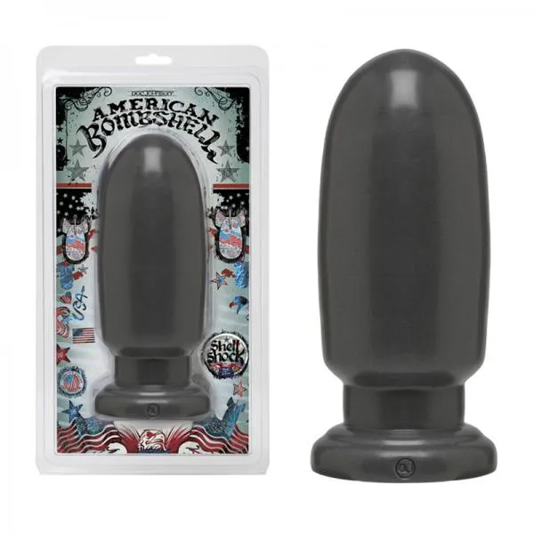 Doc Johnson American Bombshell Shell Shock Large Anal Plug Gray | Male Sex Toys