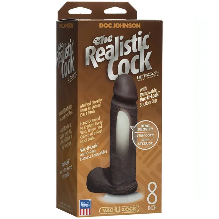 Doc Johnson Dildos | UR3 The Realistic Cock 8'' - Black