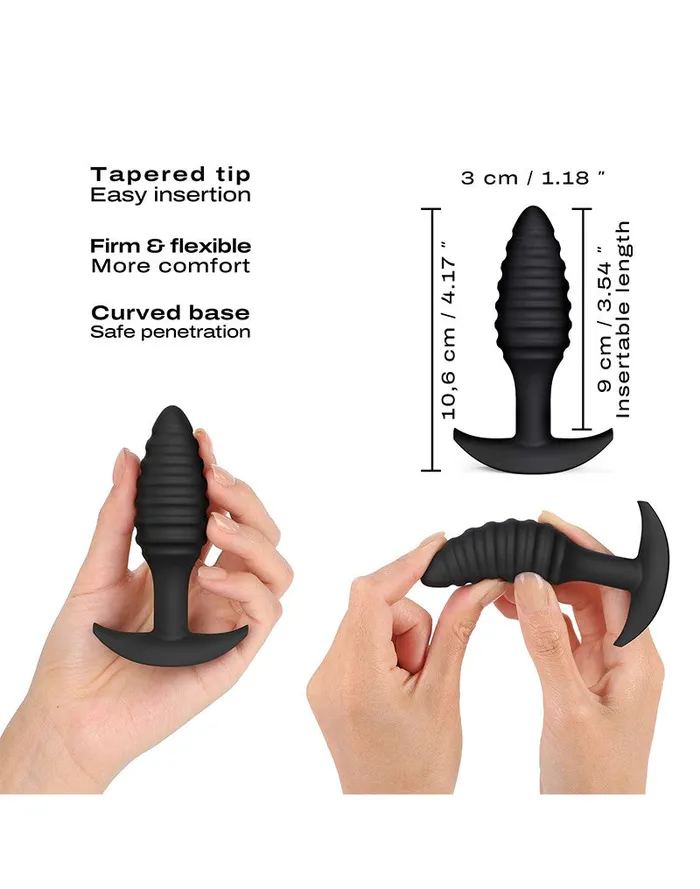 Dorcel - Buttplug - Spiraalvormige Buttplug - Anaal Speeltje - Siliconen - Zwart | Dorcel Vibrators