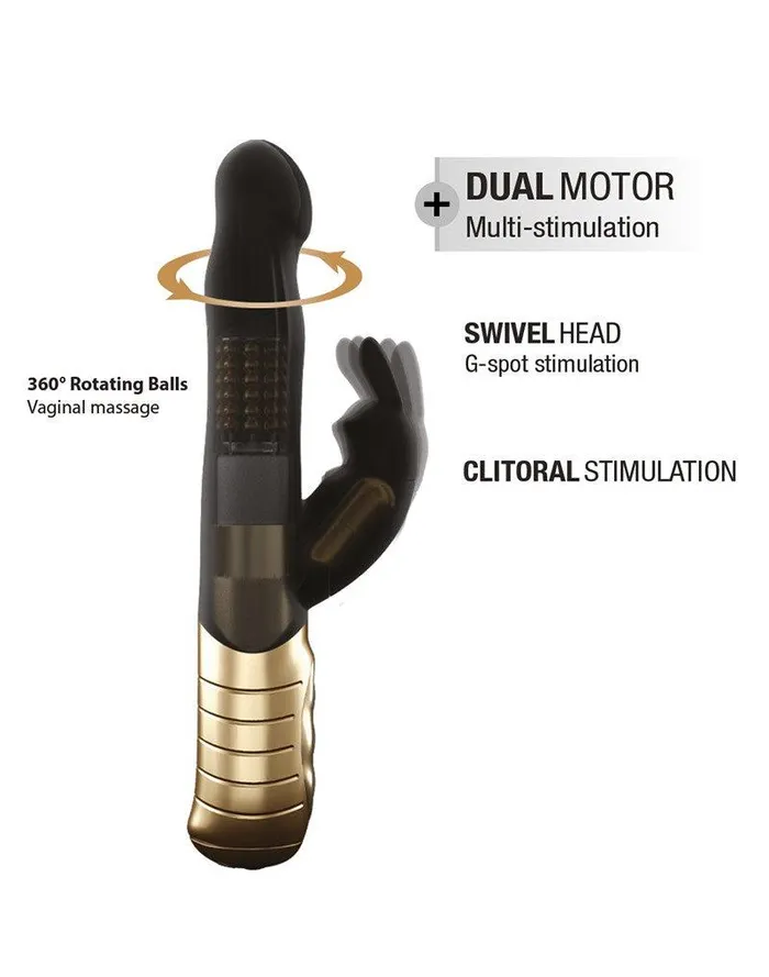 Dorcel Vibrators | Dorcel - Baby 2.0 - Tarzan Vibrator - Zwart/Goud