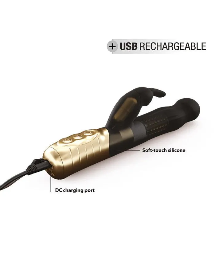 Dorcel Vibrators | Dorcel - Baby 2.0 - Tarzan Vibrator - Zwart/Goud