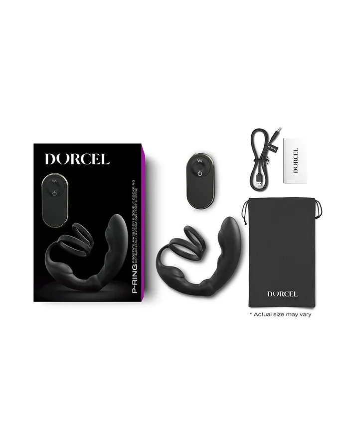 Dorcel Vibrators Dorcel PRing Perineum en Prostaat Vibrator Met Dubbele Cockring Zwart