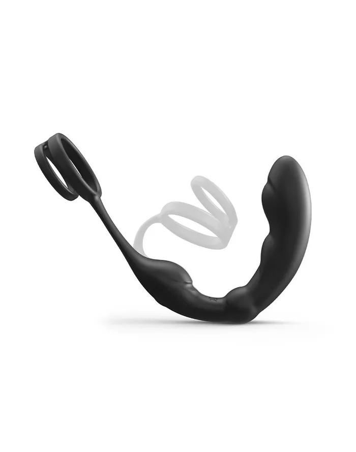 Dorcel Vibrators | Dorcel - P-Ring - Perineum en Prostaat Vibrator - Met Dubbele Cockring - Zwart