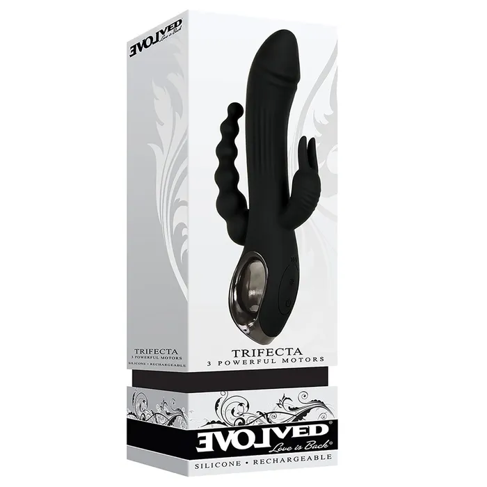 Evolved Vibrators | Masturbatore Doppia Penetrazione Evolved Trifecta Nero