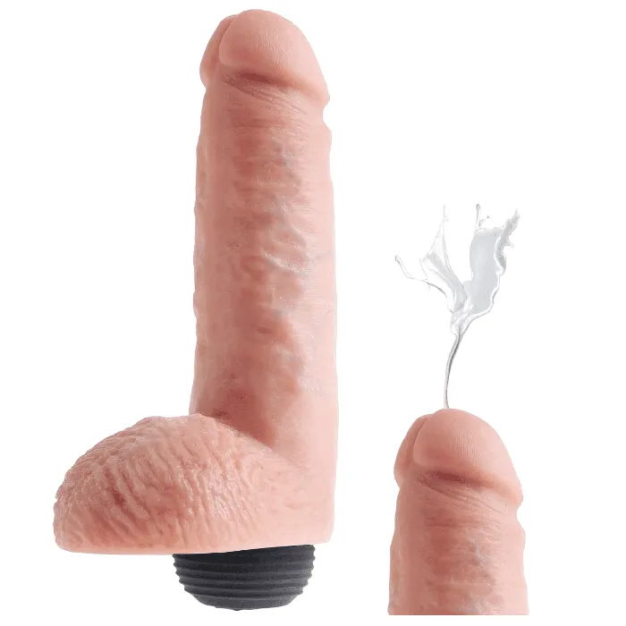 Fallo Realistico con sistema di eiaculazione 8 Rosa Carne Pipedream KingCock Vibrators