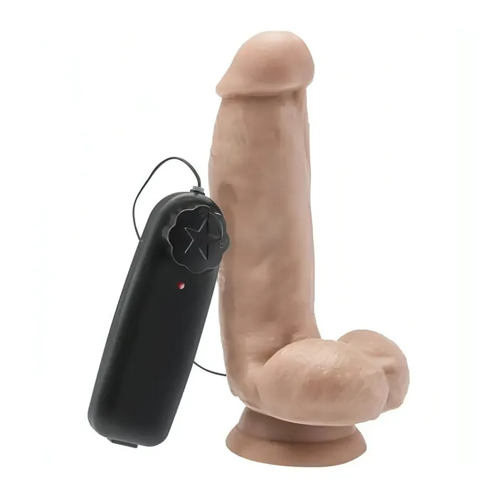 Fallo realistico vibrante con ventosa - 15 cm, Rosa Carne, Multispeed | Get Real Female Sex Toys