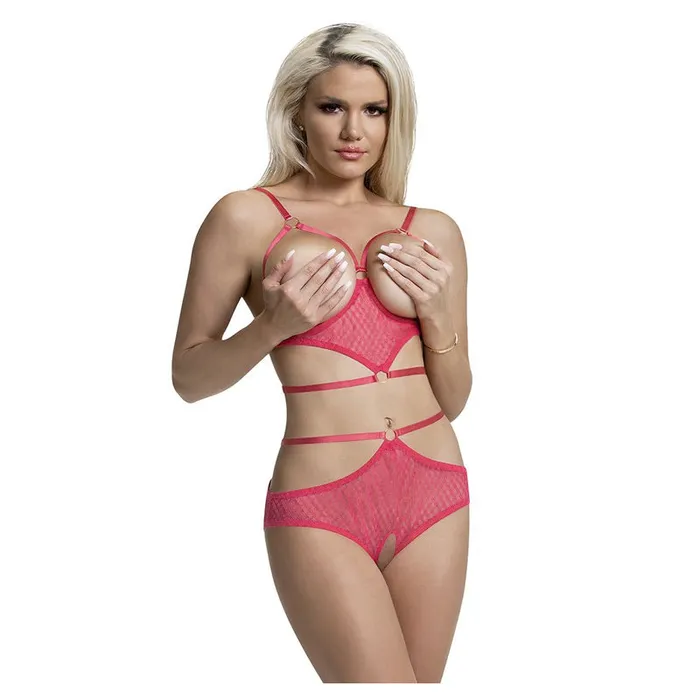 Female Sex Toys | Diamond Girl Cupless Bra And Crotchless Panty Set - Magic Silk