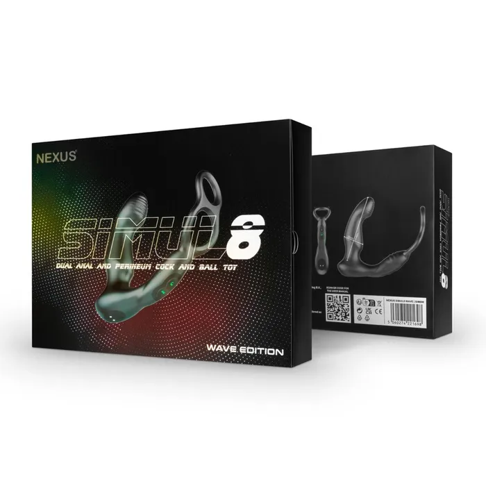 Female Sex Toys | Nexus Nexus - Simul8 Wave Edition - Prostaat Vibrator met Cockring - Zwart