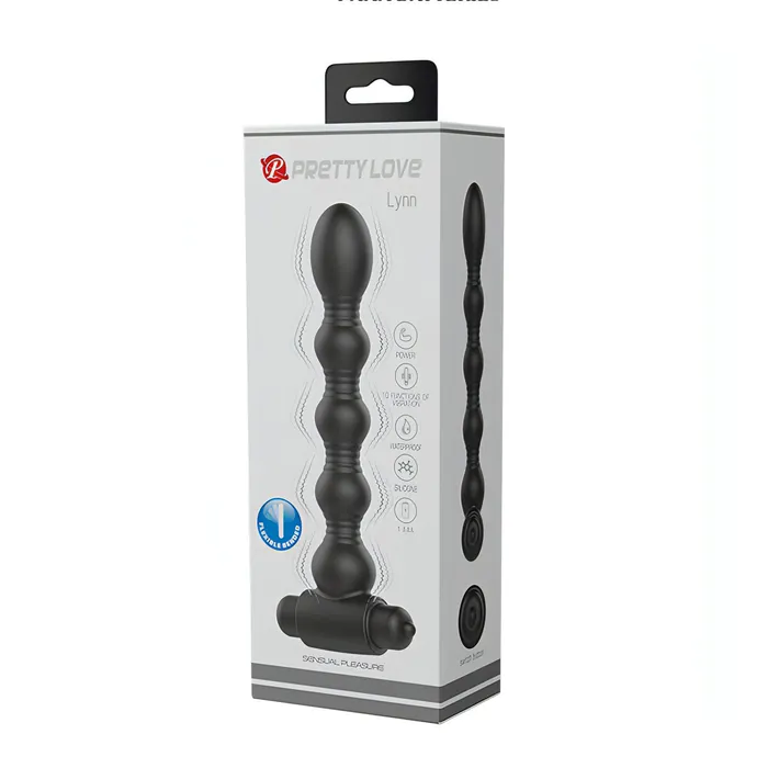 Female Sex Toys | Palline Anali Vibranti in Silicone Medicale - 10 modalità di vibrazione diverse, Nero - Pretty Love