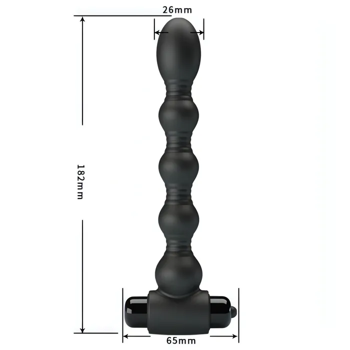 Female Sex Toys | Palline Anali Vibranti in Silicone Medicale - 10 modalità di vibrazione diverse, Nero - Pretty Love