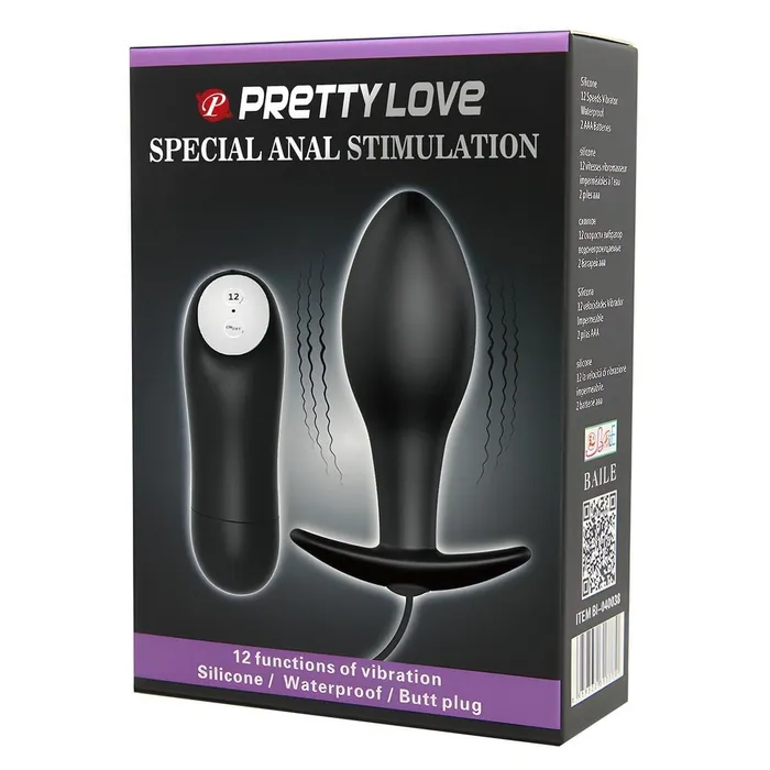 Female Sex Toys | Plug anale design in silicone - 12 modalità di vibrazione - Pretty Love