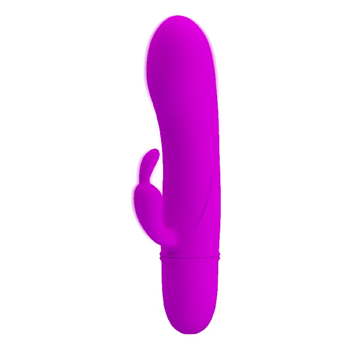 Female Sex Toys Pretty Love Caesar Mini Vibratore Rabbit in Silicone con potente motore da 10 diversi programmi di vibrazione Viola