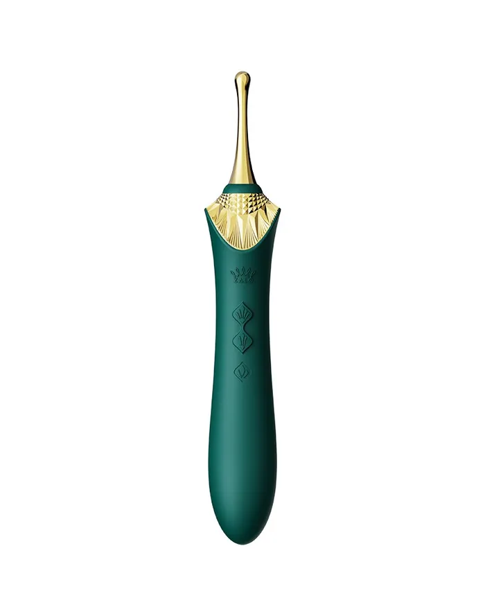 Female Sex Toys | Zalo Zalo - Bess 2 - Verwarmde Pinpoint Clitoris Vibrator- Met Extra opzetstukken - Smaragdgroen