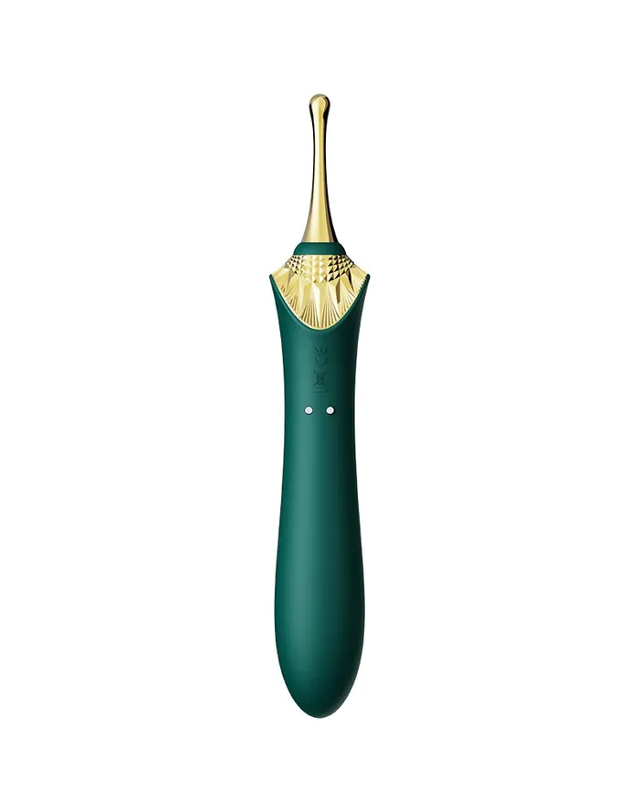 Female Sex Toys | Zalo Zalo - Bess 2 - Verwarmde Pinpoint Clitoris Vibrator- Met Extra opzetstukken - Smaragdgroen