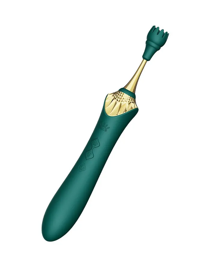 Female Sex Toys | Zalo Zalo - Bess 2 - Verwarmde Pinpoint Clitoris Vibrator- Met Extra opzetstukken - Smaragdgroen