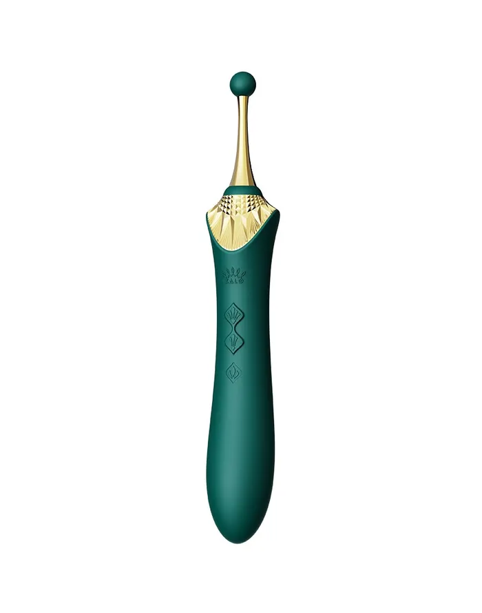 Female Sex Toys | Zalo Zalo - Bess 2 - Verwarmde Pinpoint Clitoris Vibrator- Met Extra opzetstukken - Smaragdgroen