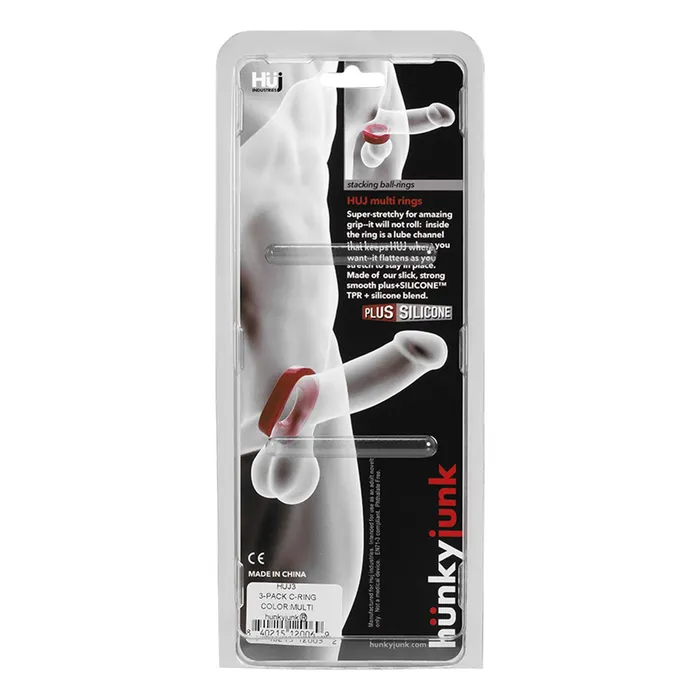 Hünkyjunk Hünkyjunk - Cockring - 3 stuks - Zwart/Wit/Grijs | Vibrators