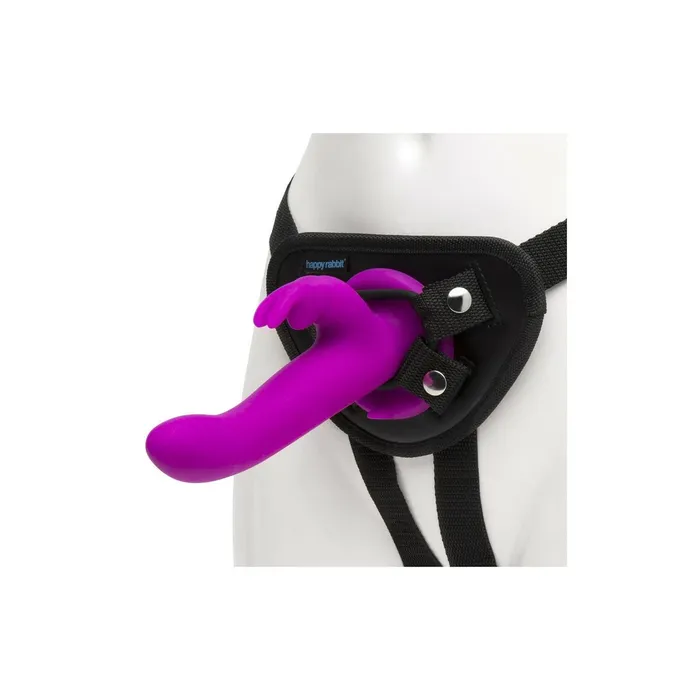 Happy Rabbit Female Sex Toys | Vibratore Coniglio Happy Rabbit Strap-On Harness Set Purple 12,7 cm