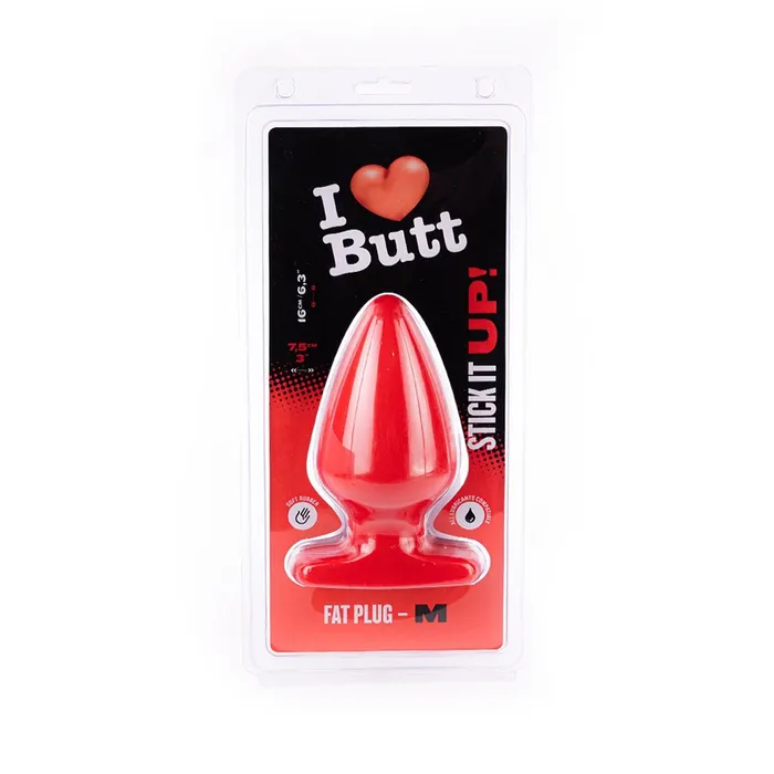 I ♥ Butt - Dikke Buttplug - M - Rood | I love Butt Anal