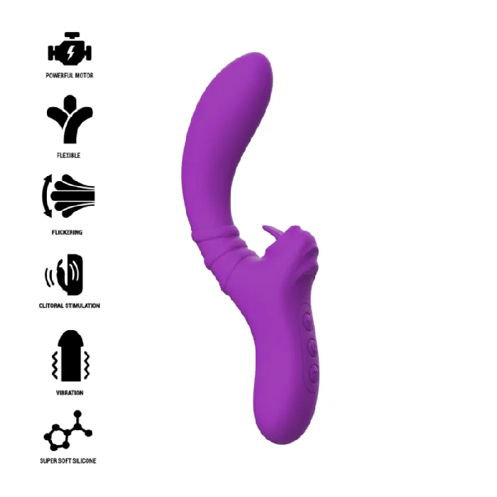 Intense Vibrators Vibratore Intense Harry Rabbit Ricurvo con Lingua