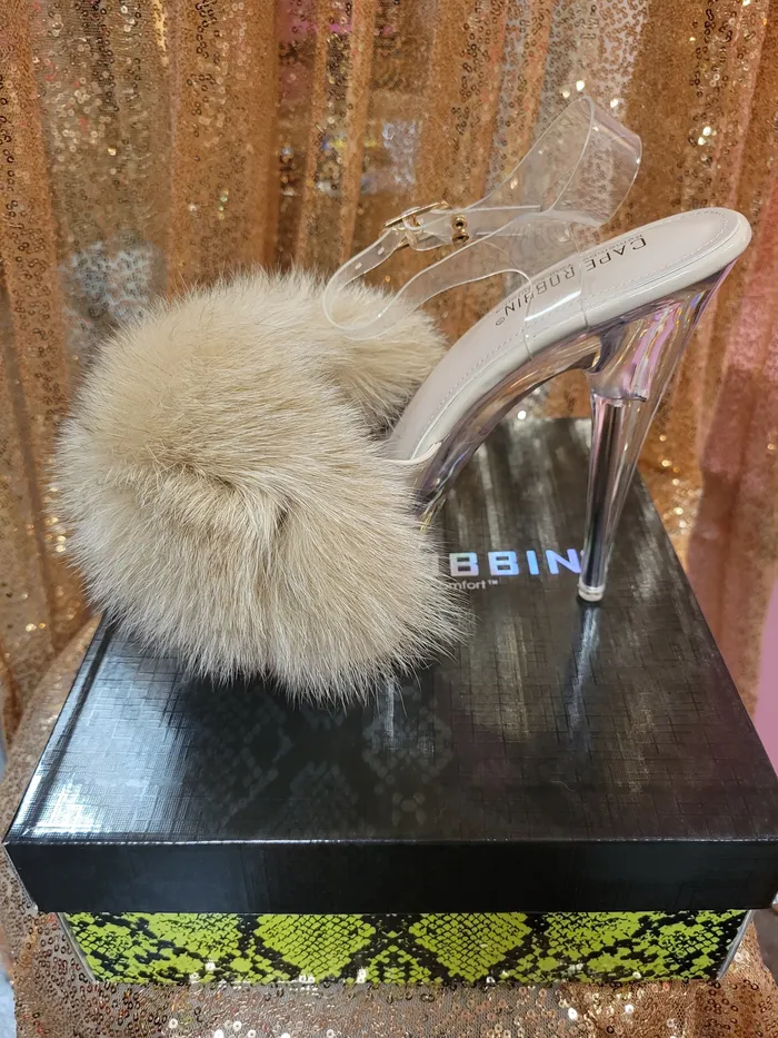 Intimate Play CAPE ROBIN PLATFORM HEEL FUR ANKLE STRAP MEMORY FOAM INSOLE STILLETTO | Female Sex Toys