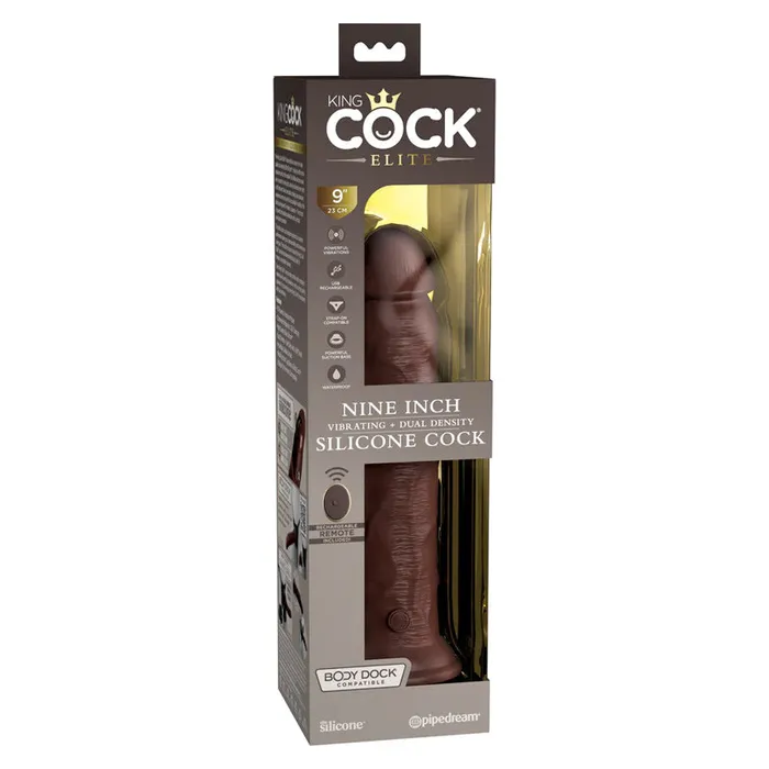 King Cock Elite Dual Density Vibe Silicone Cock Pipedream Female Sex Toys