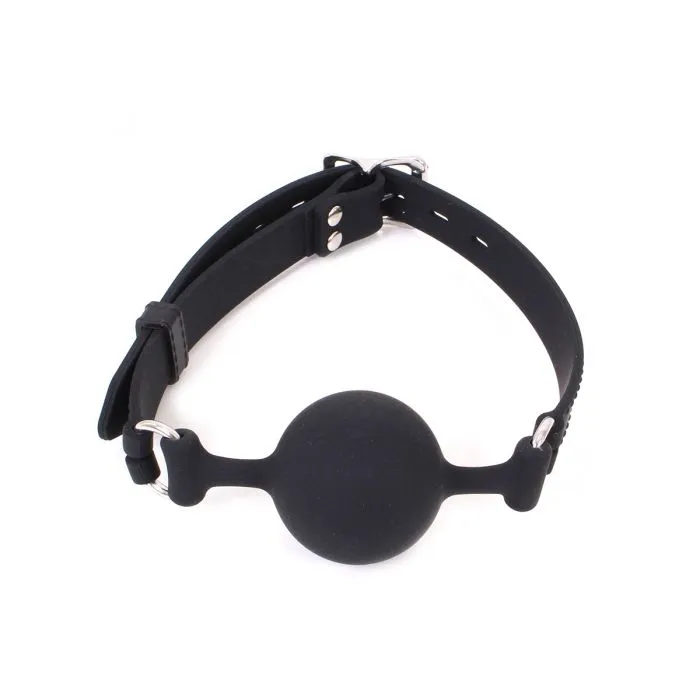 Kiotos Kiotos - Siliconen Ball Gag Klassiek - Zwart | Male Sex Toys