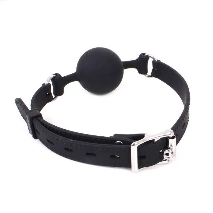 Kiotos Kiotos - Siliconen Ball Gag Klassiek - Zwart | Male Sex Toys