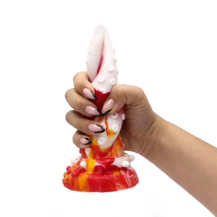 Kiotos Monstar - Dildo Beast OCTOPUS- 18 x 5 cm - Oranje/Wit/Rood | Kiotos Monstar Dildos