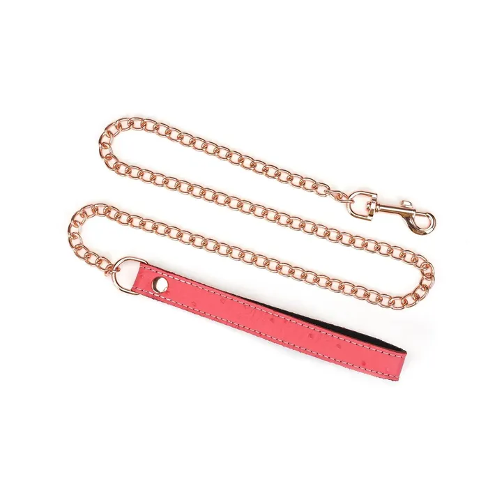 Liebe Seele Liebe Seele - Angel's Kiss - Curved Collar Met Leash - Luxe En exclusief ontwerp - Roze/Zwart/Rosé Goud | Female Sex Toys