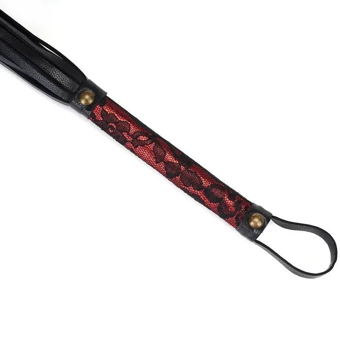 Liebe Seele - Victorian Garden - Kleine Flogger - Kort Zweepje - Vegan - Rood/Zwart | Liebe Seele Vibrators