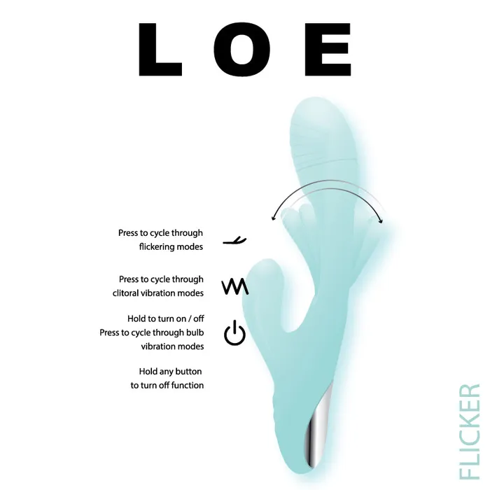 LOE Flicker Rabbit Vibrator | Eden Novelties Female Sex Toys