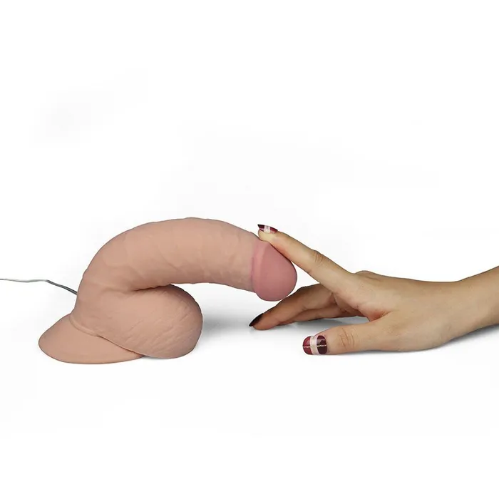 Lovetoy Male Sex Toys | Fallo Realistico con Ventosa 100% Ultra Soft, Vibrazione comandata con telecomando - 7.5'' Rosa Carne