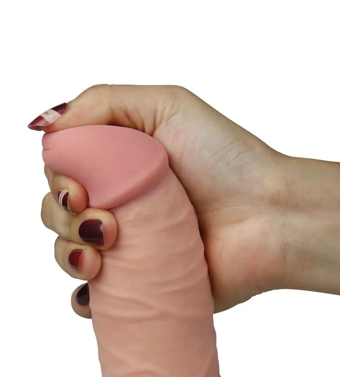 Lovetoy Male Sex Toys | Fallo Realistico con Ventosa 100% Ultra Soft, Vibrazione comandata con telecomando - 7.5'' Rosa Carne