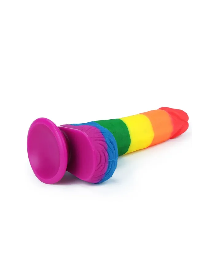 Lovetoy - Rainbow Pride Dildo met Scrotum 19.5 cm | Lovetoy Dildos