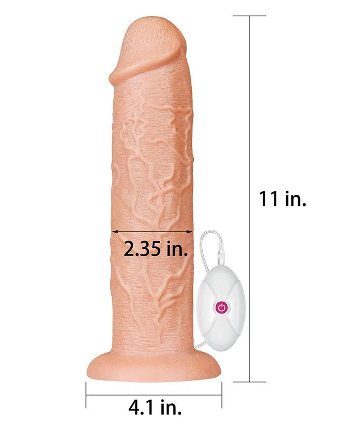 Lovetoy - Realistische XXL Vibrerende Dildo 28 cm - Lichte Huidskleur | Lovetoy Dildos