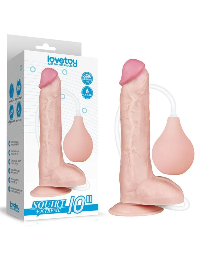 Lovetoy Squirt Extreme Dildo 25 cm Lichte Huidskleur Lovetoy Dildos