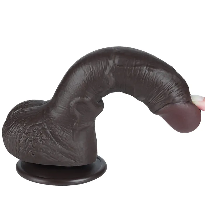 Lovetoy Vibrators | Fallo Scappellabile come un pene vero 7.5'' Nero