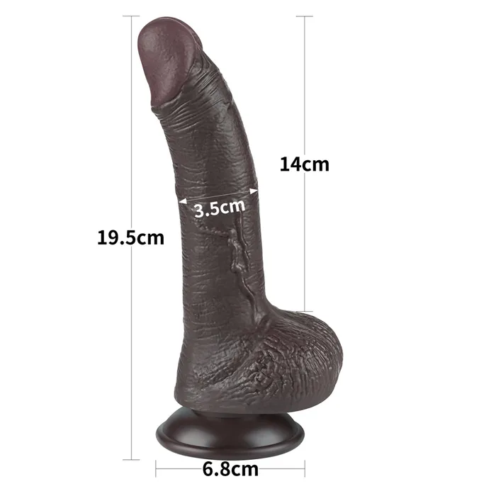 Lovetoy Vibrators | Fallo Scappellabile come un pene vero 7.5'' Nero