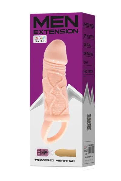 Male Sex Toys | Baile Baile - Vibrerende Penis Sleeve - Lichte Huidskleur