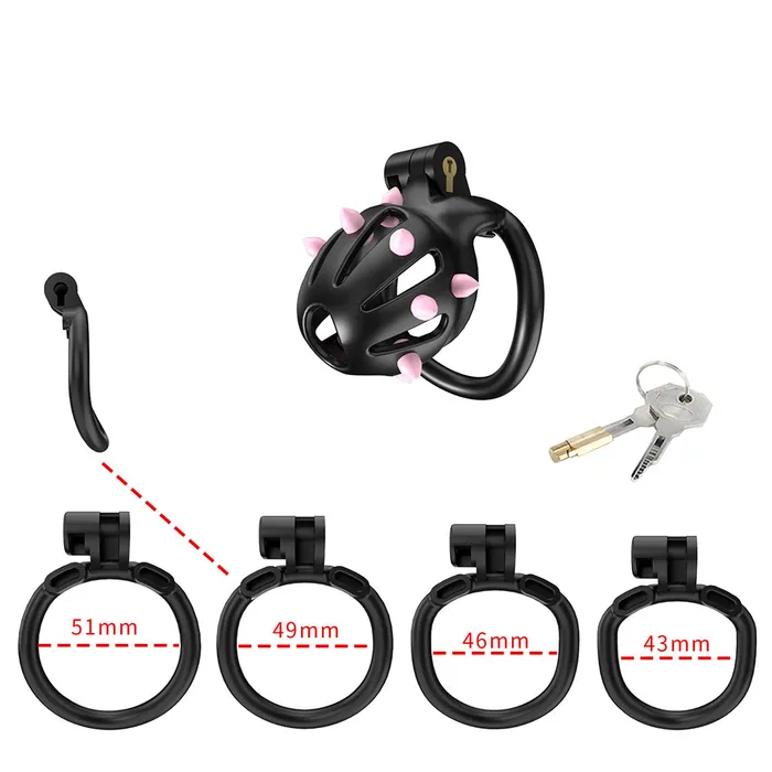 Male Sex Toys | Cellmate Cellmate  - FlexiSpike Chastity Cage Size 0 - Kuisheidskooi - Peniskooi -  Met Roze of Zwarte Spikes - Maat 0