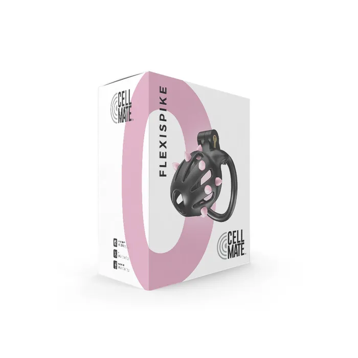 Male Sex Toys | Cellmate Cellmate  - FlexiSpike Chastity Cage Size 0 - Kuisheidskooi - Peniskooi -  Met Roze of Zwarte Spikes - Maat 0