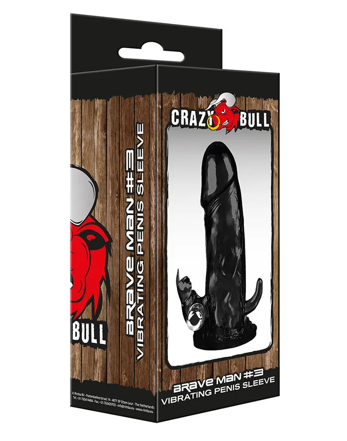 Male Sex Toys | Crazy Bull Crazy Bull - Vibrerende Penis Sleeve - Brave Man 3