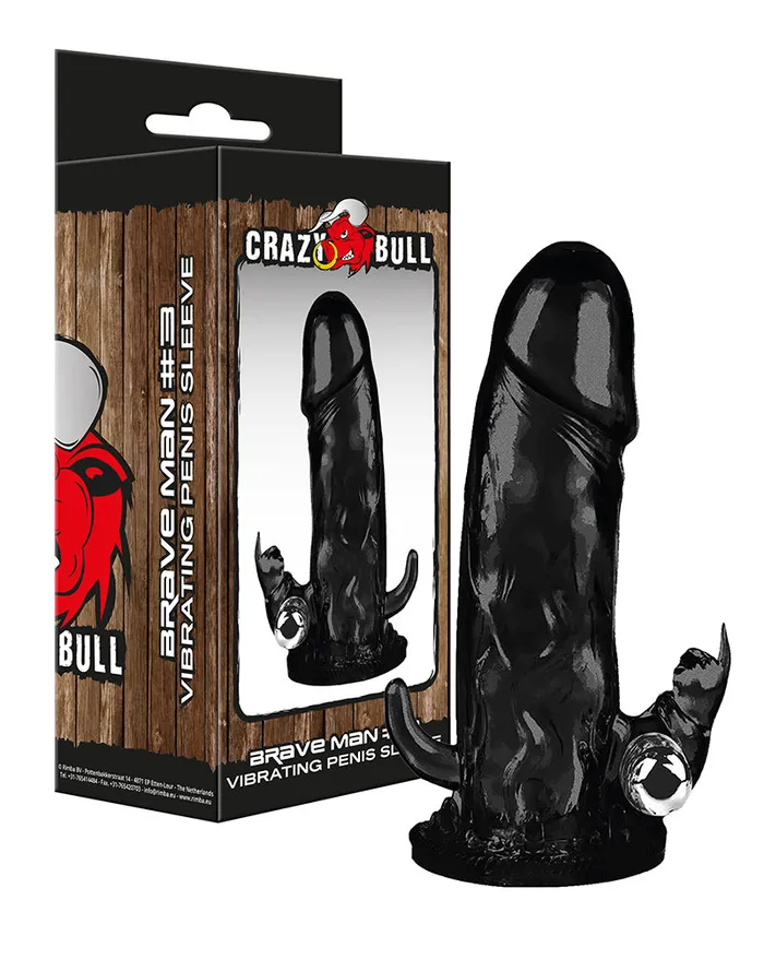 Male Sex Toys | Crazy Bull Crazy Bull - Vibrerende Penis Sleeve - Brave Man 3