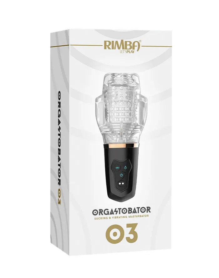 Male Sex Toys | Rimba Toys - Orgastobator 03 - Automatische Masturbator - Zwart & Transparant - Rimba