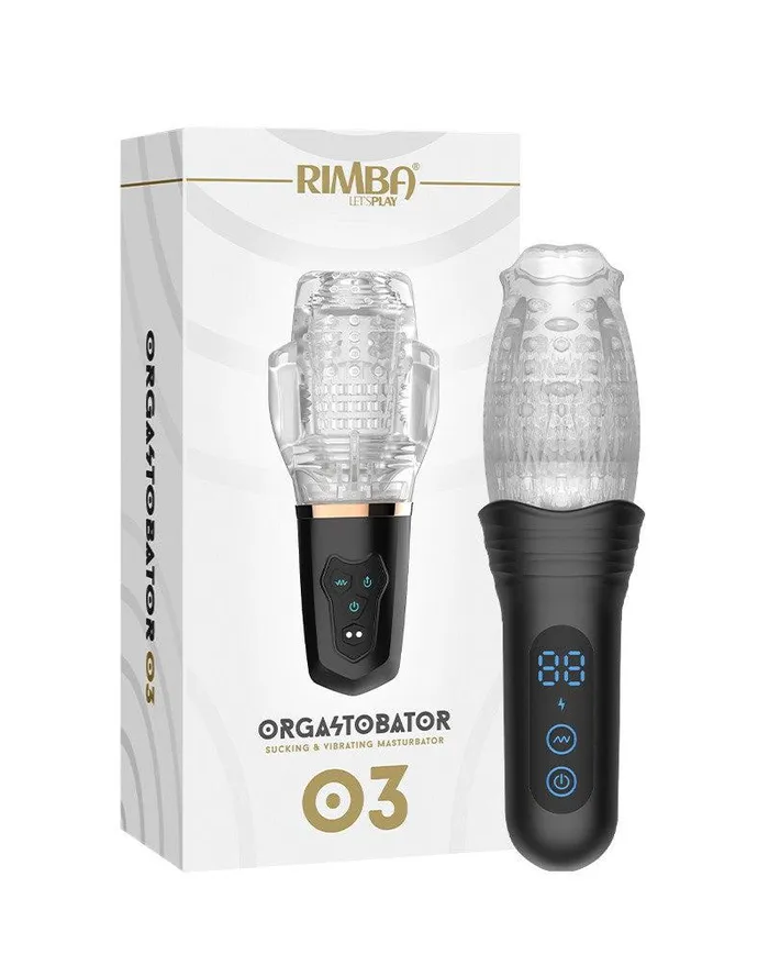 Male Sex Toys | Rimba Toys - Orgastobator 03 - Automatische Masturbator - Zwart & Transparant - Rimba