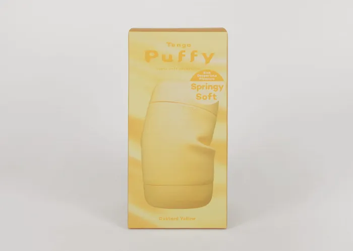 Male Sex Toys | Tenga - Puffy Masturbator - Custard Yellow - Tenga